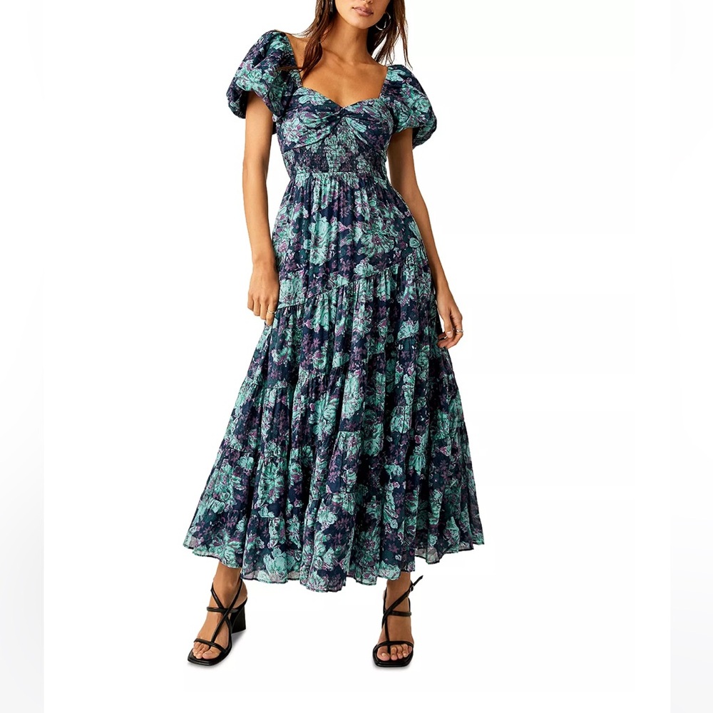 Free People Short Sleeve Sundrenched Dress